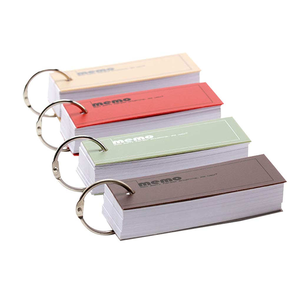 Set of 4 Mini Notebooks with Keychains