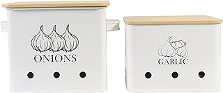 Set of 2 Onion and Garlic Storage Bins