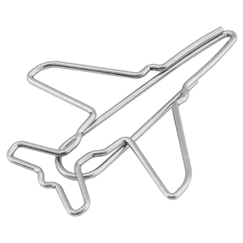 10 Airplane Shape Paper Clips for Office and School