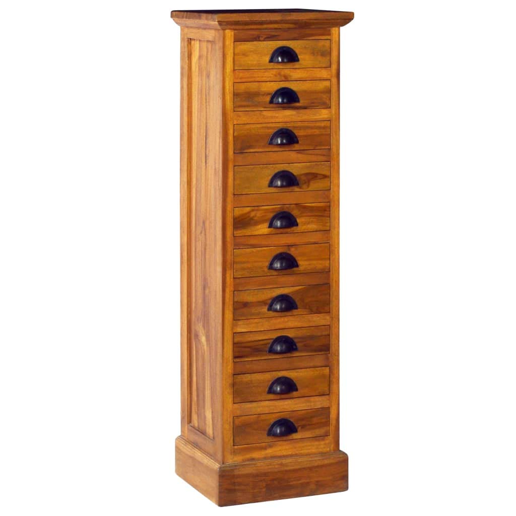 10-Dr er Cabinet 13.8"x11.8"x47.2" Solid Teak Wood