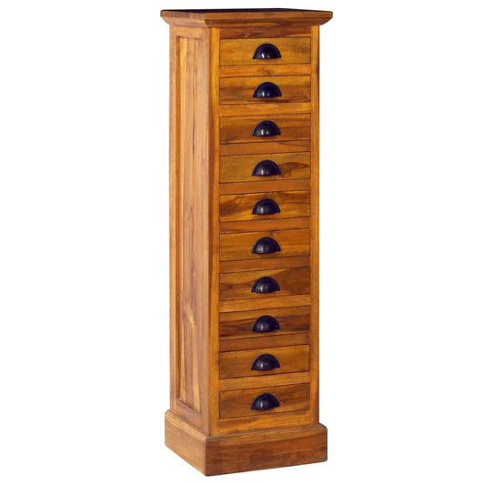 10-Dr er Cabinet 13.8"x11.8"x47.2" Solid Teak Wood