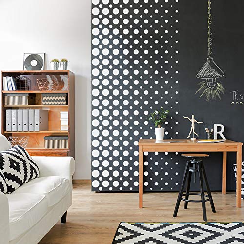 Reusable Plastic Wall Template 43x64cm Geometric Halftone Circle