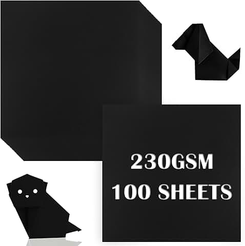 Black 230gsm Cardstock Scrapbook Paper, 100 Sheets