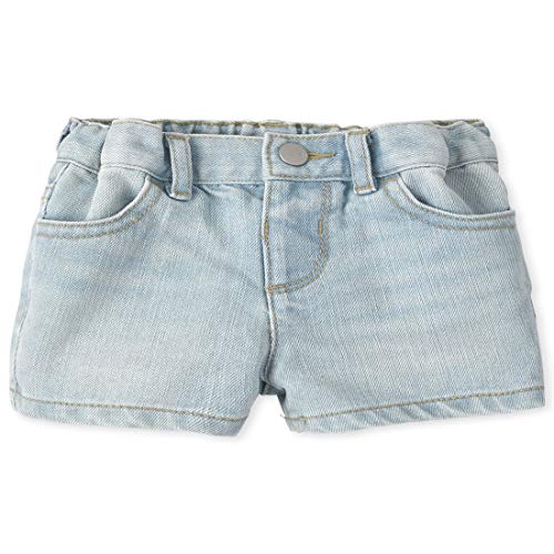 baby girls Denim Shorts, Ice Wash, 18-24 Months US