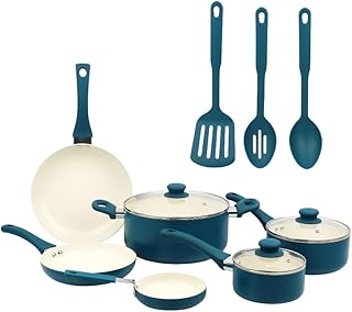 12-Piece Ceramic Nonstick Aluminum Cookware Set