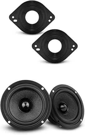 2 Full Range Speakers with Dashboard Adapter for Ford Bronco