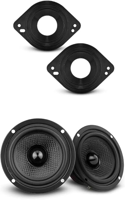 2 Full Range Speakers with Dashboard Adapter for Ford Bronco