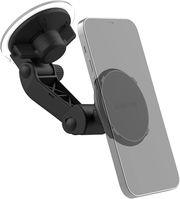 Adjustable Magnetic Windshield Phone Holder with 210° Tilt