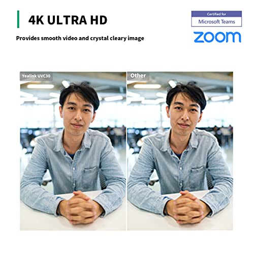 4K Webcam UVC30 with Microphone, Windows Hello,120 FOV, Auto Framing, USB-A & USB-C Computer Camera, Wide Angle Webcam for Skype, Zoom, Teams, FaceTime, Hangouts, PC/Mac/Laptop/Desktop