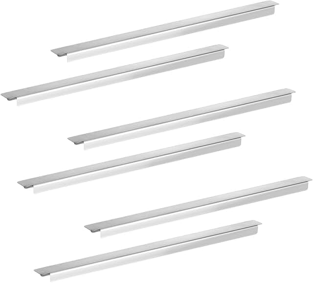 Six Stainless Steel Food Divider Bars, 12.8"