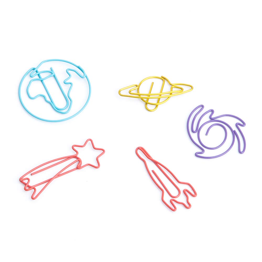 Colorful Design Works Space Paper Clips
