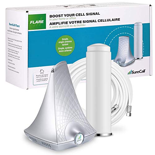 Flare Cell Signal Booster for Working from Home up to 2500 sq ft, Boosts 5G/4G LTE, Omni Outdoor Antenna, Multi-User All Carrier, Verizon AT&T Sprint T-Mobile, FCC Approved, USA Company