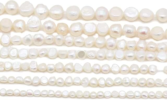 Freshwater Pearl Beads for Jewelry Making, 14 Inches, 2 Strands