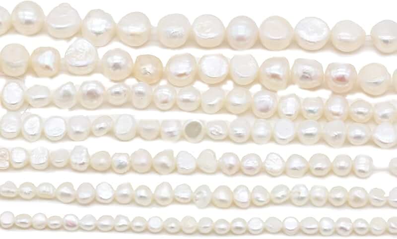 Freshwater Pearl Beads for Jewelry Making, 14 Inches, 2 Strands