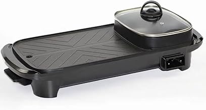 Electric 2-in-1 Grill with Hot Pot for 2-4 People