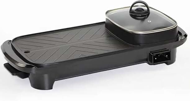 Electric 2-in-1 Grill with Hot Pot for 2-4 People