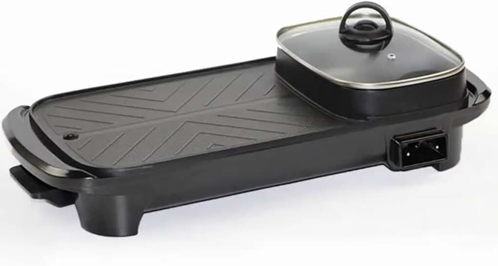 Electric 2-in-1 Grill with Hot Pot for 2-4 People
