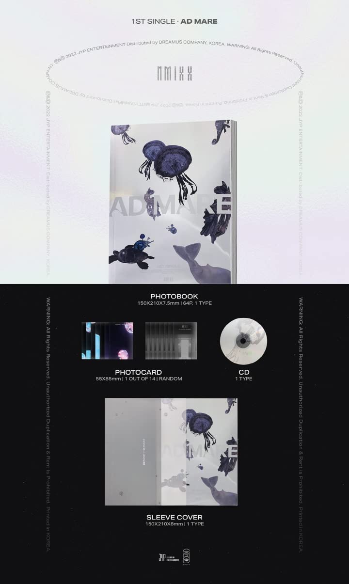 NMIXX AD MARE 1st Single Album Light Version CD+64p PhotoBook+1p PhotoCard+Tracking Kpop Sealed