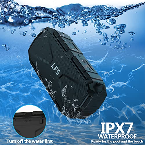 IPX7 (10W) Waterproof Bluetooth Speaker, Wireless Portable Bluetooth Speaker with Hi-Quality Sound&Bass,16H Playtime,TWS, Handsfree Call,100ft Range for Home Shower Outdoors Pool Travel