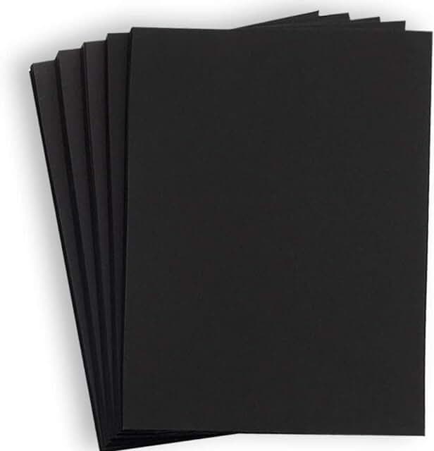 Black 8.5x11 Heavyweight Cardstock, 50 Sheets