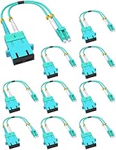 10 Pack Fiber Optic Adapter Cable SC to LC 1 ft