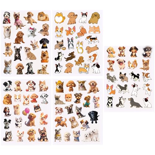 20 Sheets of Dog Scrapbook Stickers with 396 Pieces