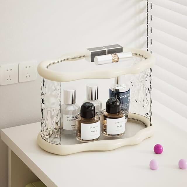 Two-Tier Bathroom Countertop Organizer in White
