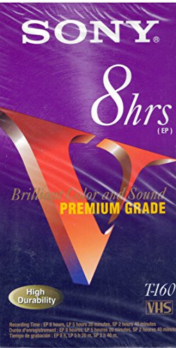 8-hour Premium Grade T-160 VHS Video Cassette