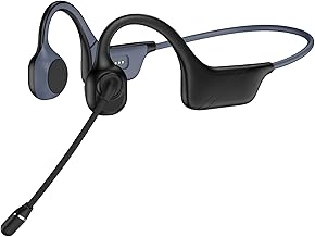 Open Ear Bone Conduction Headphones with Mic for Work and Driving