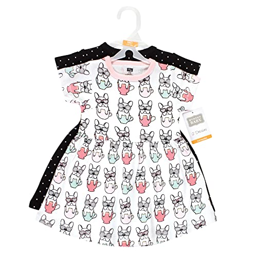 Girls Cotton Dresses, Bonjour, 3-6 Months