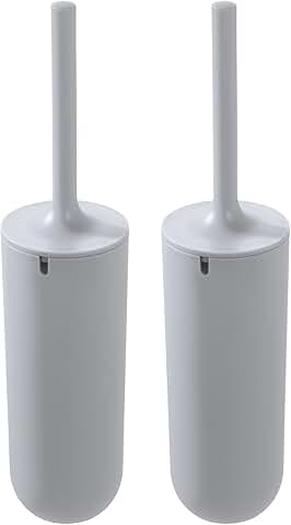 Set of 2 Gray Toilet Brush Holders