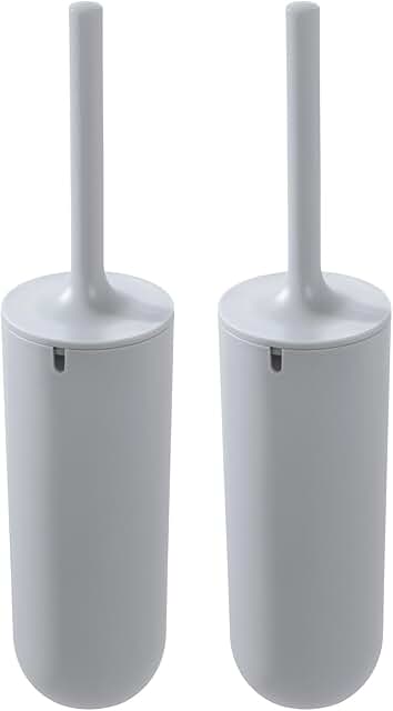 Set of 2 Gray Toilet Brush Holders