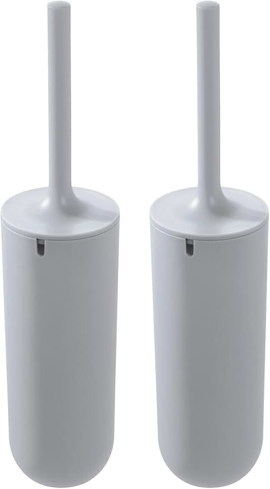 Set of 2 Gray Toilet Brush Holders