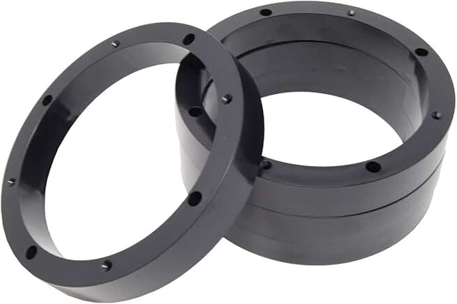 Two 6.5-inch Plastic Speaker Spacer Rings