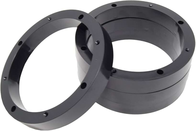 Two 6.5-inch Plastic Speaker Spacer Rings