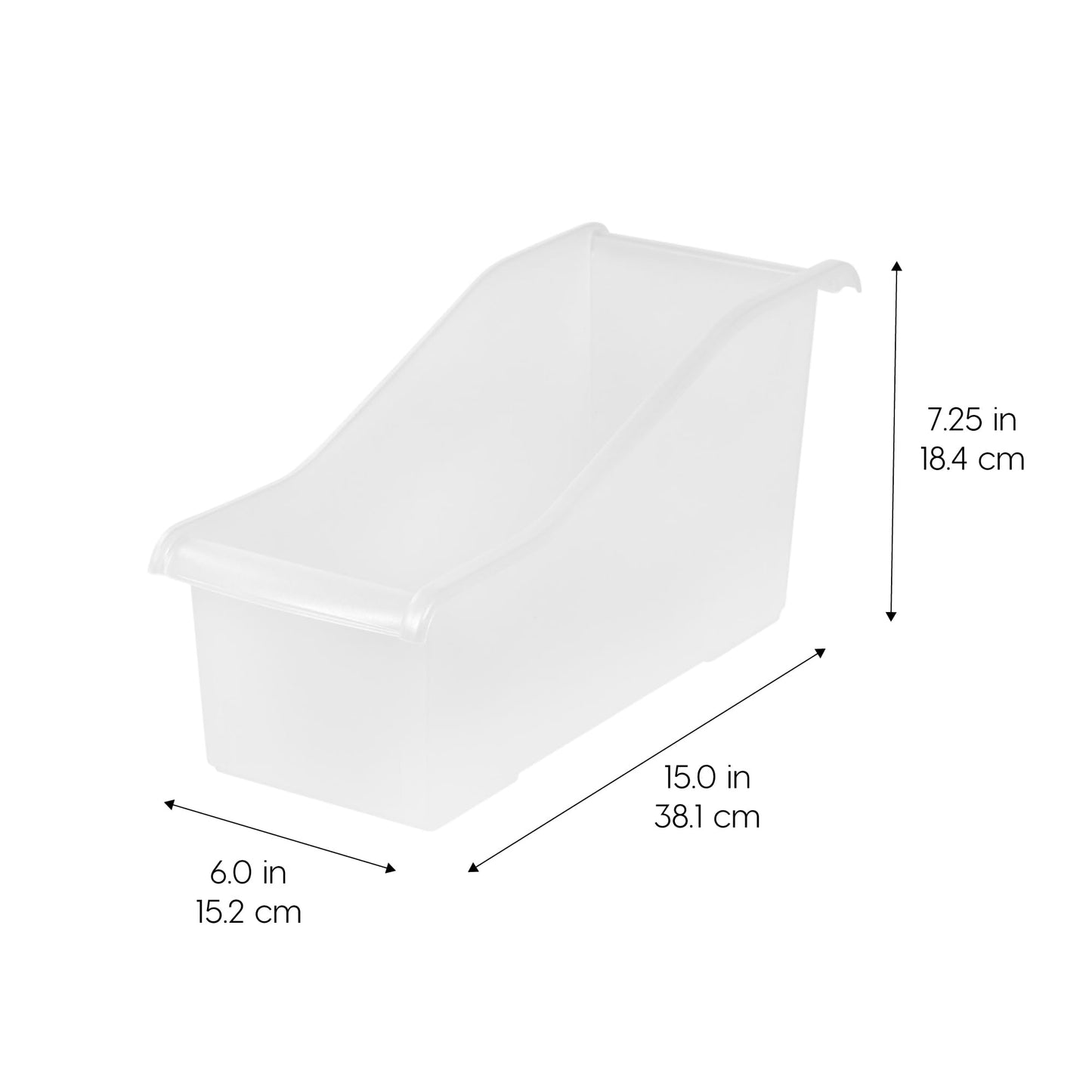 8-Pack Clear Plastic Book and Magazine Holders