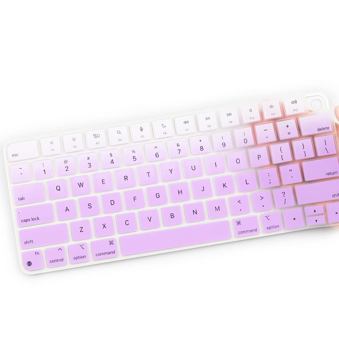 Purple ultra-thin waterproof keyboard cover for iMac 24-inch