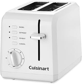 Compact 2-Slice Cool-Touch Toaster in White