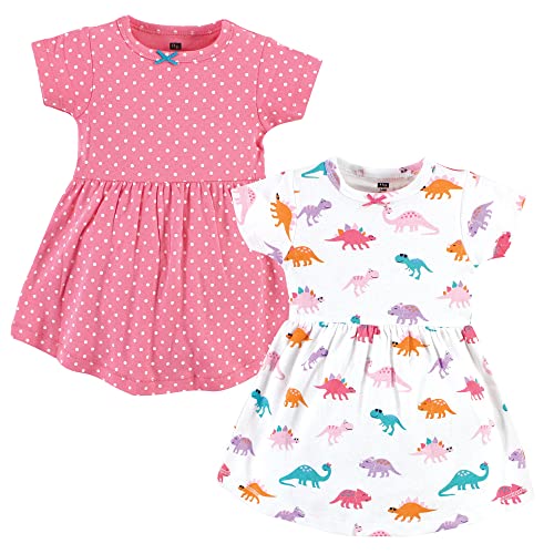 Girls Cotton Dresses, Cuteasaurus, 3-6 Months