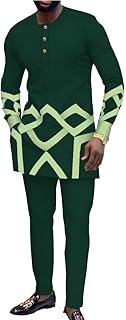 African Men's Dashiki Suit for Wedding and Formal Wear