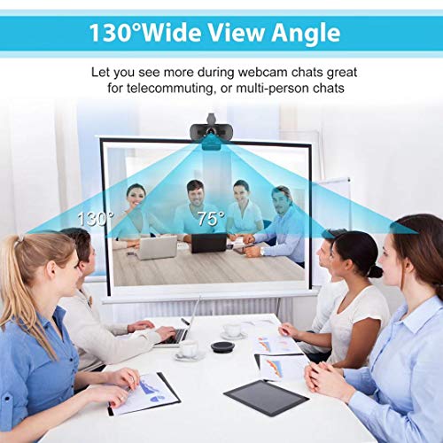 Full HD Webcam 1944p Video Camera with Webcam Cover,USB Webcam with Microphone, Mini Plug and Play for Desktop, Notebook, PC, Ideal for conferences, Live transmissions and Video Calls