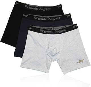 Men's 3-Pack Cotton Boxers Briefs in Black, Grey, Blue