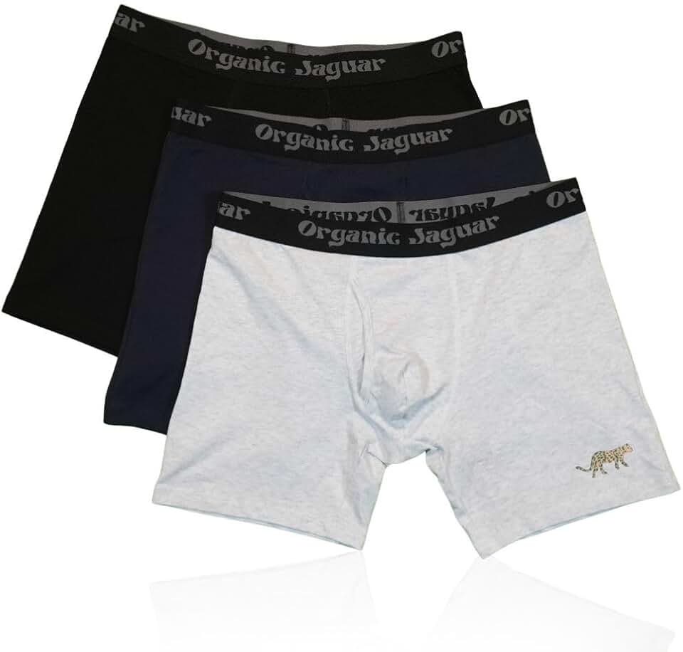 Men's 3-Pack Cotton Boxers Briefs in Black, Grey, Blue