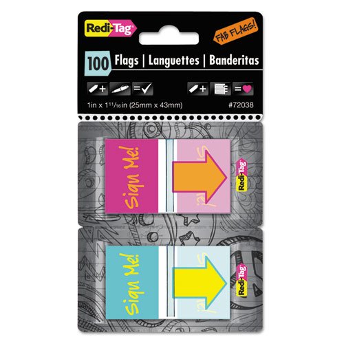 Pop-Up Page Flags with Dispenser, 100 Pack