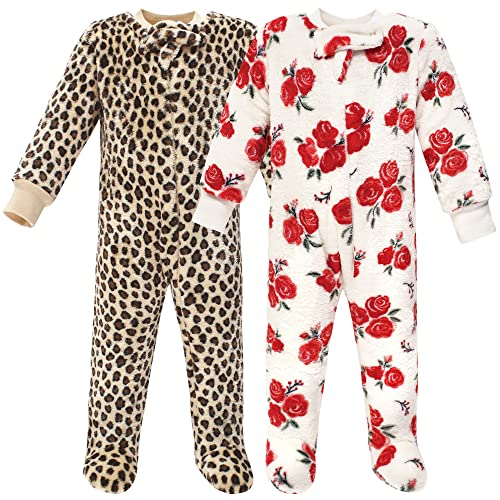 Uni   Plush Sleep and Play, Red Rose Leopard, 0-3 Months