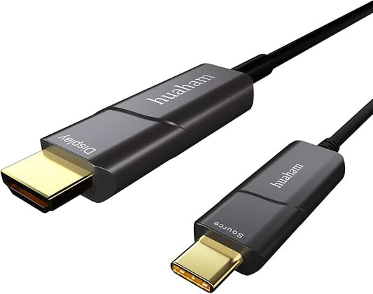 Fiber Optic USB C to HDMI Cable, 16.5ft, 4K@60Hz