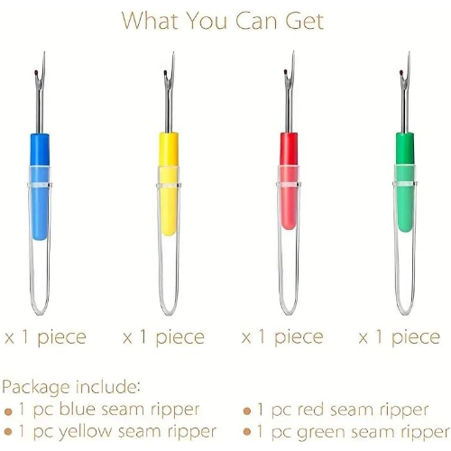 MODAIO-4-Pcs Sewing Seam Rippers - The Perfect Handy Stitch Rippers for Crafting & Removing Threads