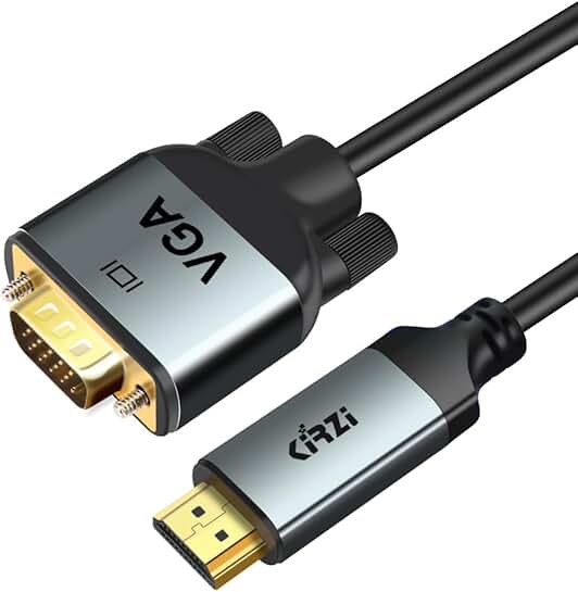 HDMI to VGA Cable, 60ft, Computer to Monitor