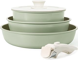 Nonstick Ceramic Cookware Set with Detachable Handle
