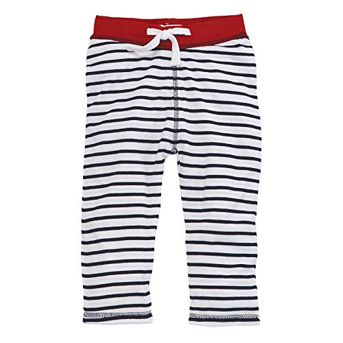 Baby Boys Infant Pull-On Reversible Stripe Pants (0-6M, Red), 0-6 Months